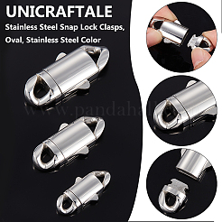 3Pcs 3 Styles 304 Stainless Steel Snap Lock Clasps&nbsp;STAS-UN0053-39