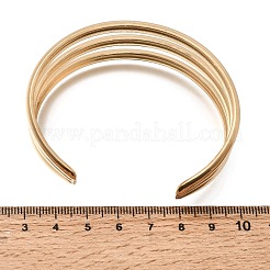 Boho 304 Stainless Steel 3-Line Cuff Bangles&nbsp;SA-CBA1E89-01A-G