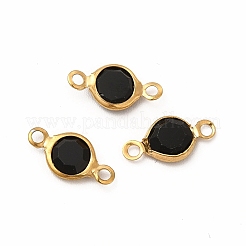 Ion Plating(IP) 304 Stainless Steel with Glass Connector Charms&nbsp;X-STAS-G305-08G