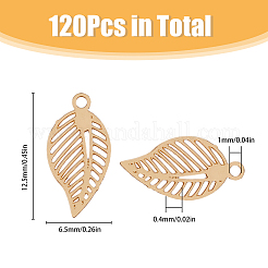 120Pcs Rack Plating Brass Filigree Charms&nbsp;KKC-HY0001-02