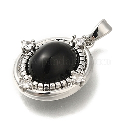 Brass Micro Pave Cubic Zirconia Pendants&nbsp;KK-K388-24P