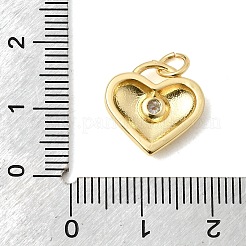 Brass Micro Pave Clear Cubic Zirconia Pendants&nbsp;KK-H267-024A-G