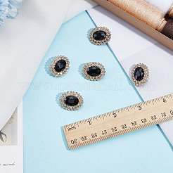 4Pcs 1-Hole Alloy Glass Shank Buttons&nbsp;FIND-DR0001-99A