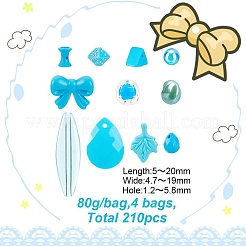 80G DIY Acrylic Beads & Pendants Mobile Phone Wrist Strap Making Finding Kit&nbsp;MACR-GO0001-08B