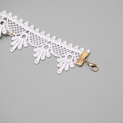 Lace Cloth Choker Necklaces&nbsp;NJEW-WH0002-01