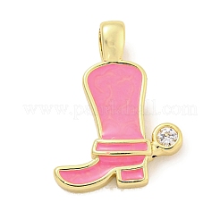 Brass with Cubic Zirconia with Enamel Pendant&nbsp;KK-Q814-22G