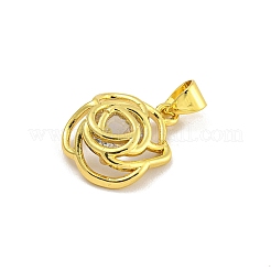 Rack Plating Brass Micro Pave Cubic Zirconia Pendants&nbsp;KK-C074-10G