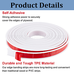 TPE Self-Adhesive Flexible Molding Trim&nbsp;DIY-WH0578-82C-01