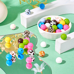 108Pcs 12 Style Round Food Grade Eco-Friendly Silicone Beads&nbsp;SIL-TA0001-75