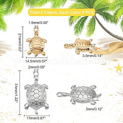 10Pcs 2 Style 304 Stainless Steel Pendants&nbsp;STAS-UN0031-13