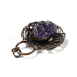 Natural Amethyst Nuggets Big Pendants&nbsp;G-D468-21R