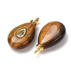 Natural Tiger Eye Pendants&nbsp;GG-CBAA798-01G-07