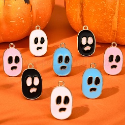 8Pcs 4 Colors Alloy Enamel Pendants&nbsp;ENAM-YW0001-95