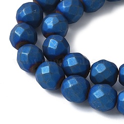 Electroplated Synthetic Non-magnetic Hematite Beads Strands&nbsp;G-S382-01B