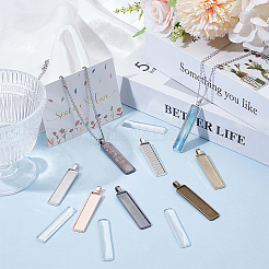 DIY Blank Dome Rectangle Pendant Kits&nbsp;DIY-SP0001-97
