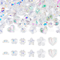 90Pcs 6 Styles Electroplate Glass Beads&nbsp;EGLA-TA0013-73