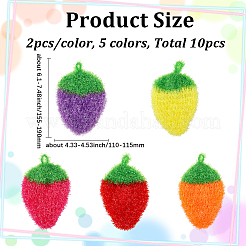 10Pcs 5 Colors Polyester Cleaning Cloths&nbsp;AJEW-GF0011-61