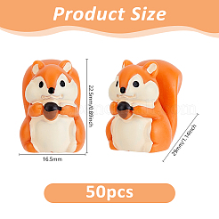 50Pcs Resin Squirrel Micro Landscape Display Decorations&nbsp;AJEW-DC0003-41