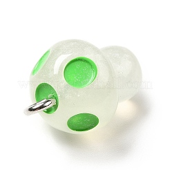 Spray Painted Luminous Resin Pendants&nbsp;RESI-A017-05B