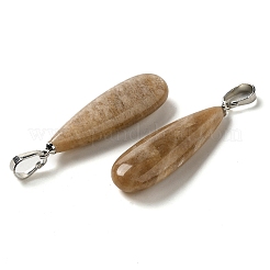 Natural Sunstone Pendants&nbsp;G-Q192-07P-07