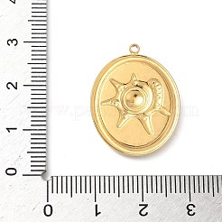 304 Stainless Steel Epoxy Resin with Natural Shell and Sequins Inside Pendants&nbsp;STAS-L026-17G-B03