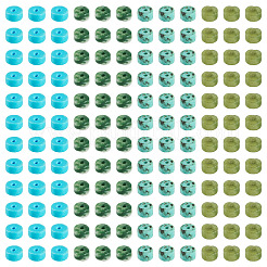 200Pcs 4 Styles Natural Green Spot Jasper & TaiWan Jade & Dyed Howlite & African Turquoise(Jasper) Beads&nbsp;G-TA0003-05B