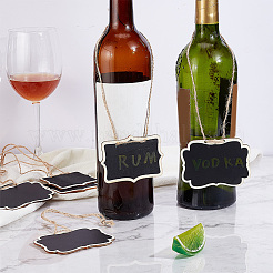 10Pcs 2 Style Blank Wooden Mini Chalkboard Signs&nbsp;AJEW-DR0001-18
