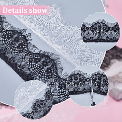 6M 2 Colors Chinlon Eyelash Lace Ribbons&nbsp;OCOR-GF0003-33