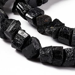 Natural Black Tourmaline Beads Strands&nbsp;G-F719-19