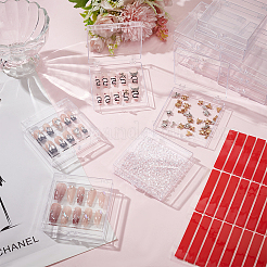 20Pcs Transparent Plastics Fase Nail Press on Wearing Storage Flip Box&nbsp;CON-BC0007-40