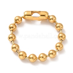 PVD Vacuum Plating 304 Stainless Steel Ball Chain Necklace & Bracelet Set&nbsp;STAS-D181-01G-02B
