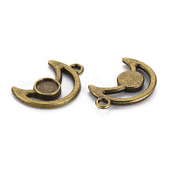 Tibetan Style Alloy Pendant Cabochon Settings&nbsp;PALLOY-N160-030AB