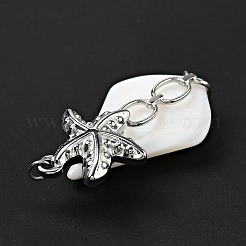 Natural White Shell Pendants&nbsp;SSHEL-C010-08P