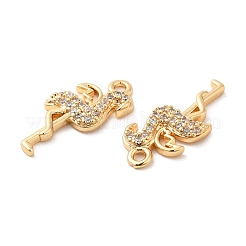 Brass Micro Pave Cubic Zirconia Pendants&nbsp;KK-F860-05G