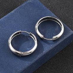 201 Stainless Steel Hoop Earrings&nbsp;LS-EJEW-P304-15B-P