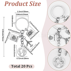 20Pcs Alloy Keychains&nbsp;KEYC-SC00028