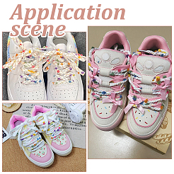 4 Pairs Rainbow Polka Dot Cotton Shoelaces&nbsp;FIND-FH0012-03B