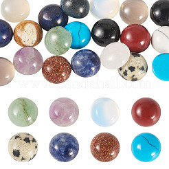 20Pcs Natural & Synthetic Mixed Gemstone Cabochons&nbsp;G-TA0002-76C