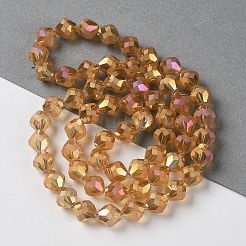 Electroplate Transparent Glass Beads Strands&nbsp;EGLA-I019-FR01