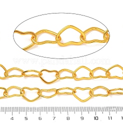 Rack Plating Brass Heart Link Chains&nbsp;CHC-N009-02G