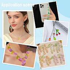 150Pcs 15 Colors Glass Pendants&nbsp;GLAA-WR0001-14