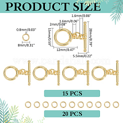15Pcs Brass Toggle Clasps&nbsp;KK-ME0002-35