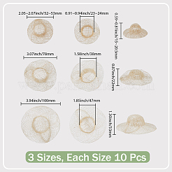 30Pcs 3 Styles Doll Straw Hat&nbsp;DIY-CY0002-34
