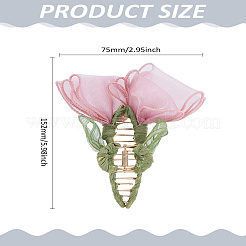 1Pc Zinc Alloy and Polyester Claw Hair Clips&nbsp;PHAR-LP0004-18B