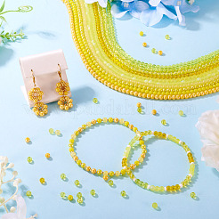 10 Strands 10 Styles Electroplate Opaque Glass Beads Strands&nbsp;GLAA-TA0003-60