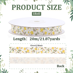 1 Roll Printed Cotton Ribbons&nbsp;SRIB-PH0001-74B