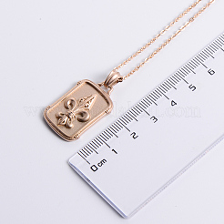 Vintage Gothic Geometric Stainless Steel Fleur De Lis Pendant Necklaces for Women&nbsp;NZ2552