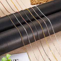 Brass Coated Iron Flat Cable Chains&nbsp;CH-TAC0007-02G