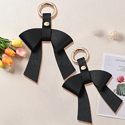 Bowknot PU Leather & Alloy Keychain&nbsp;KEYC-WH20026-05E