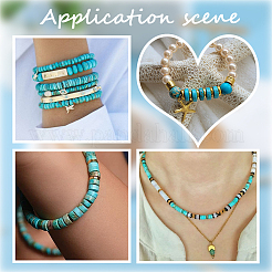 3 Strands 3 Sizes Dyed Synthetic Turquoise Dyed Beads Strands&nbsp;TURQ-SC0001-16
